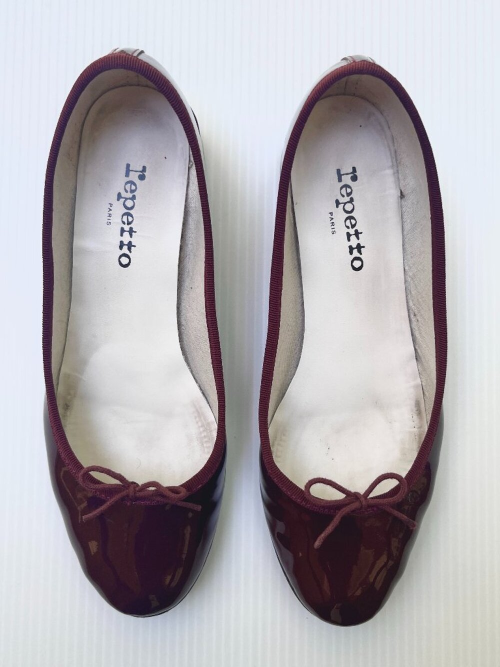 Repetto Camille Patent Leather Heels in Maroon - Size 38.5 EU/8 US